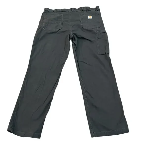 Carhartt Mens Relaxed Straight Rigby Dungaree Pants 40x30 Gravel Gray Workwear - Picture 4 of 10
